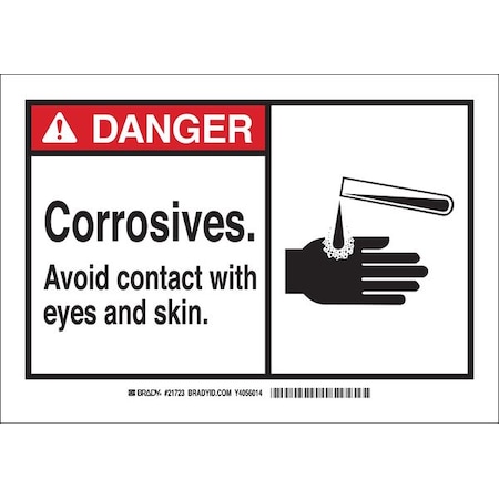 Danger Sign, 10 In H, 14 In W, Plastic, Rectangle, English, 26543