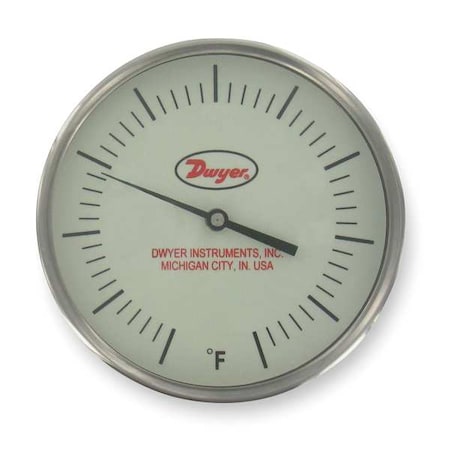 Bimetal Thermom,5 In Dial,50 To 550F
