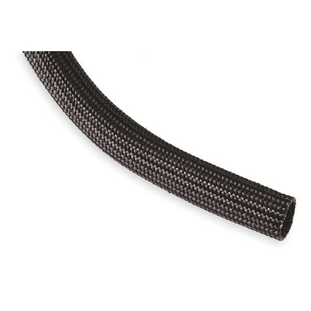 Sleeving, 0.500 In., 25 Ft., Black, Wall Thickness: 0.046 In