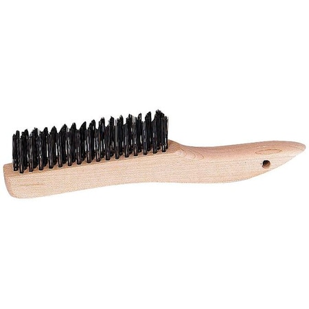 Scratch Brush, 10 In L Handle, 5 3/8 In L Brush, Black, Wood, 10 1/4 In L Overall