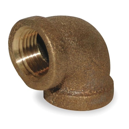 Red Brass 90 Degrees Elbow, FNPT, 3/8 Pipe Size