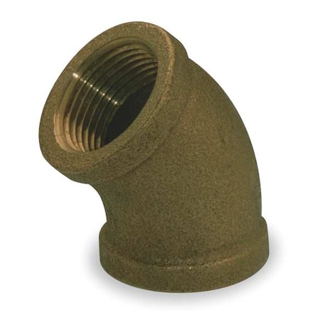 Red Brass 45 Degrees Elbow, FNPT, 3/8 Pipe Size