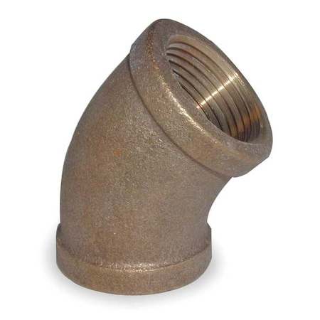 Red Brass 45 Degrees Elbow, FNPT, 1 Pipe Size