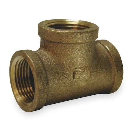 Red Brass Tee, FNPT, 1-1/2 Pipe Size