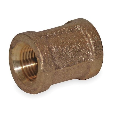 Red Brass Coupling, FNPT, 3/8 Pipe Size