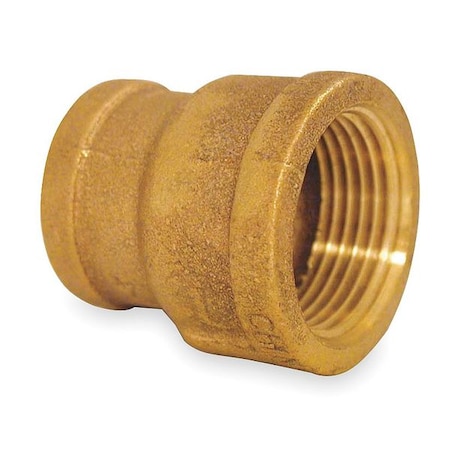 Red Brass Reducing Coupling, FNPT, 1 X 3/4 Pipe Size