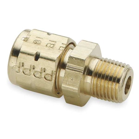 1/4 Compression X 1/8 MNPT Brass Connector 10PK