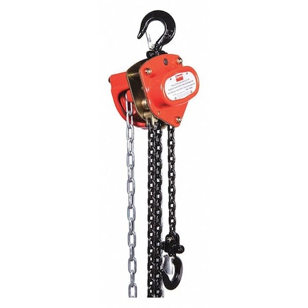 Manual Chain Hoist,1000 Lb.,Lift 15 Ft.