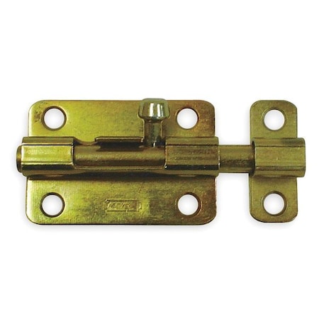 Barrel Slide Bolt,Yellow Zinc,3 In. L