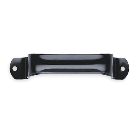 Heavy Duty Door Pull, Steel, 6-1/2 In L, Zinc, Unthr. Holes