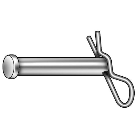 Clevis Pin W/Hairpin,SS,0.250x2 In,PK5