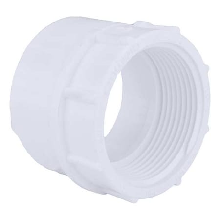 PVC Female Adapter, FNPT X Hub, 1-1/2 In Pipe Size