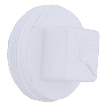 PVC Cleanout Plug, MNPT, 2 In Pipe Size
