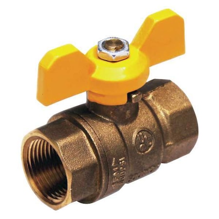 1 FNPT Brass Ball Valve Inline