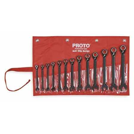 Ratcheting Wrench Set, Metric, 7 Mm To 19 Mm, 13-Piece