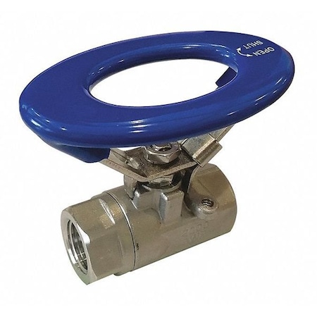 1/4 FNPT Stainless Steel Ball Valve Inline