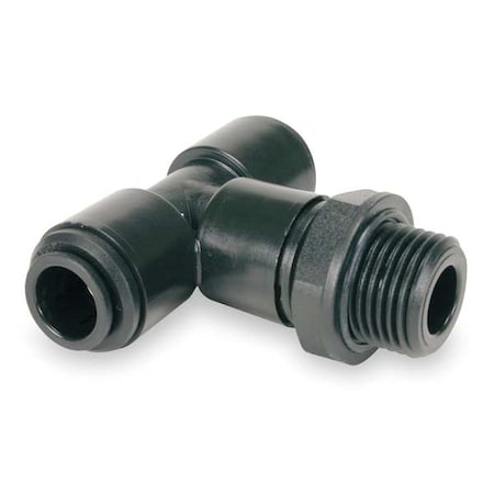 Acetal Copolymer Swivel Branch Tee, 13/32 In Tube Size