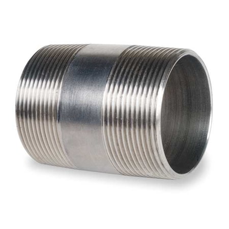 1/4 MNPT X 3-1/2 TBE Stainless Steel Pipe Nipple Sch 40, Thread Type: NPT