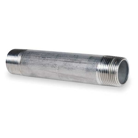 1 MNPT X 6 TBE Stainless Steel Pipe Nipple Sch 40, Thread Type: NPT