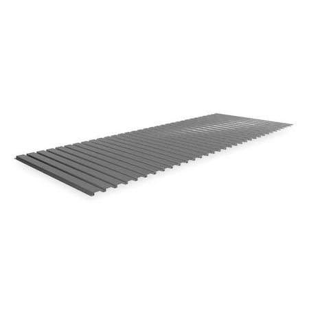 Decking, Ribbed Steel, 96 In W, 36 In D, Gray, Powder Coated Finish, Gauge: 22