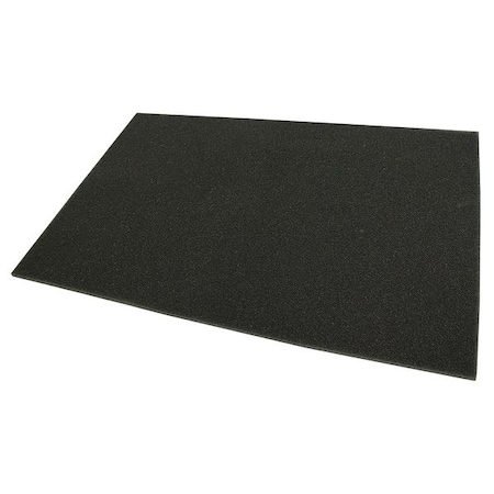 15 X 24 X 1/4 Foam Air Filter Pad Less Than 5 MERV, Black