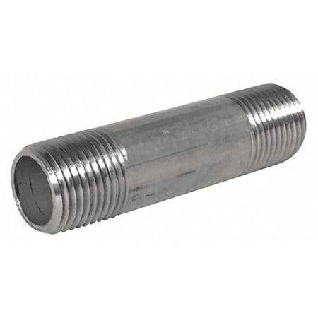 1/2 MNPT X 3 TBE Stainless Steel Pipe Nipple Sch 80, Thread Type: NPT