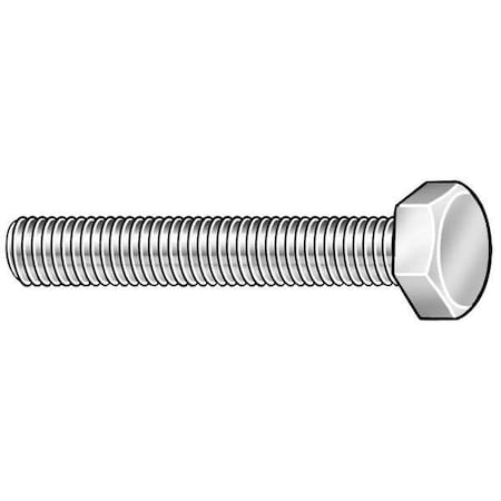 Not Graded, 1/4-20 Hex Head Cap Screw, Plain Stainless Steel, 3/8 In L, 5000 PK