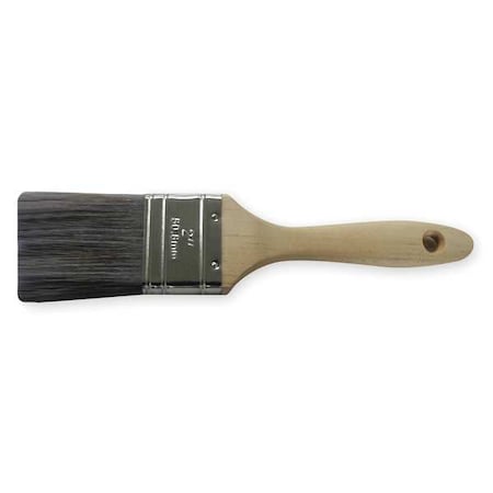 2 Flat Sash Paint Brush, Polyester Bristle, Sealed Wood Handle