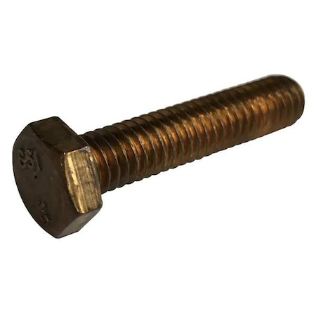 Not Graded, 1/2-13 Hex Head Cap Screw, Plain Bronze, 3/4 In L, 10 PK