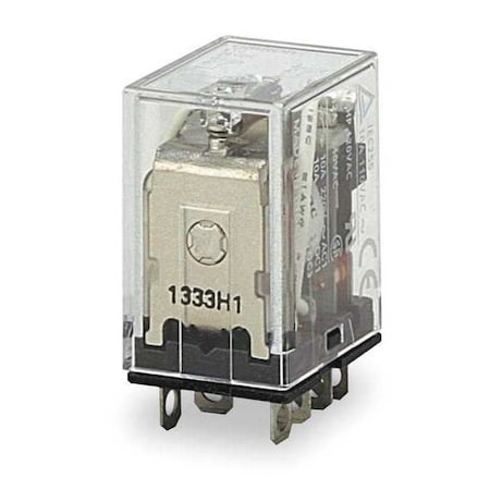 General Purpose Relay, 24V AC Coil Volts, Square, 8 Pin, DPDT