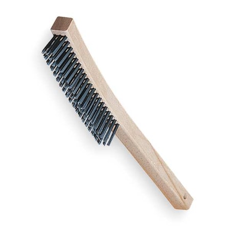 1 1/2 In W Oven/Grill Brush, Stiff, 39 In L Handle, 5 1/2 In L Brush, Black, Wood, 39 In L Overall