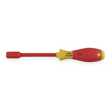 Nut Driver,3/16 In.,Solid,Ergo,Ins,5 In.
