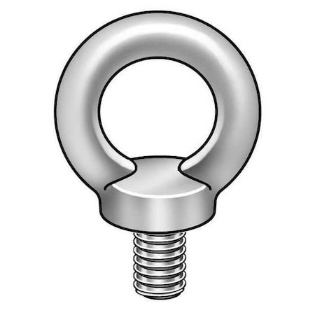 Machinery Eye Bolt With Shoulder, M36-4.00, 54 Mm Shank, 70 Mm ID, Steel, Zinc Plated