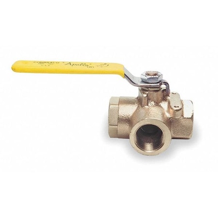 1-1/4 FNPT Bronze Ball Valve 3-Way