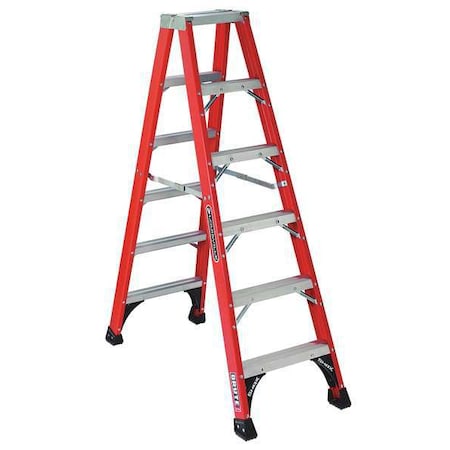 6 Ft Fiberglass Twin Stepladder