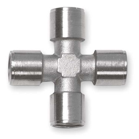 Nickel Plated Brass Cross, FNPT, 1/8 Pipe Size