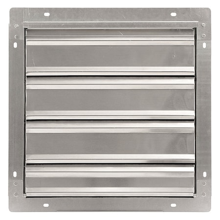 16 In Backdraft Damper / Wall Shutter, 16-1/2 In X 16-1/2 In