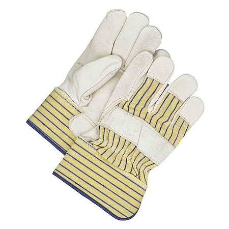 Leather Gloves, Glove Sizes XL/10, PR, Color: Blue/Tan/Yellow