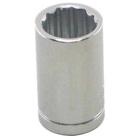 1/4 In Drive, 4mm 12 Pt Metric Socket, 12 Points