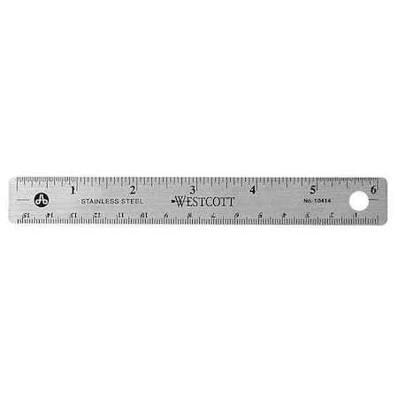 Ruler,6 Inch,Stainless Steel