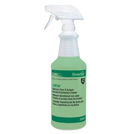 32 Oz. Clear, Polyethylene Preprinted Trigger Spray Bottle