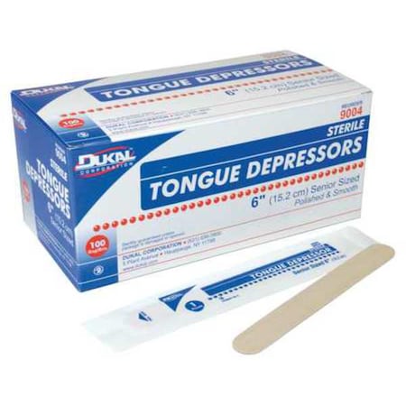 Tongue Depressor,Sterile,6In.,PK100