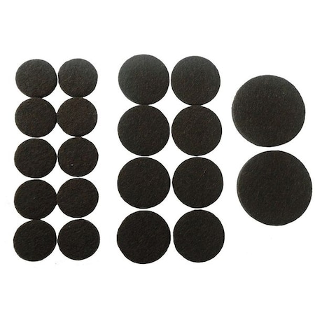 Felt Pads,SelfStick,Round,3/4,1,1-1/2