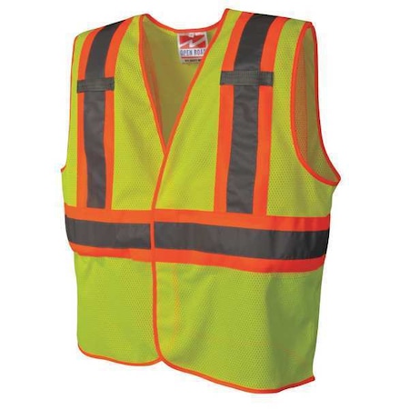 Hi Vis Vest,Class 2,4XL/5XL,Lime