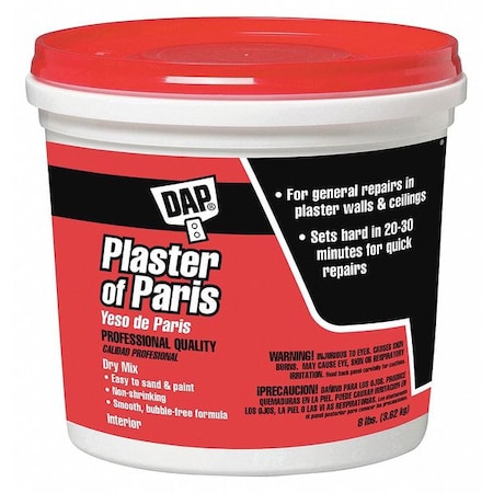 Plaster Of Paris, 8 Lb, Bag, White, Plaster Of Paris