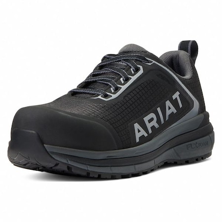 Athletic Shoe,B,9 1/2,Black,PR