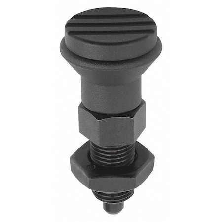 Indexing Plunger D1= 1/2-13, D=6, Style B, Non-Lockout W Locknut, Stainless Steel Not Hardened