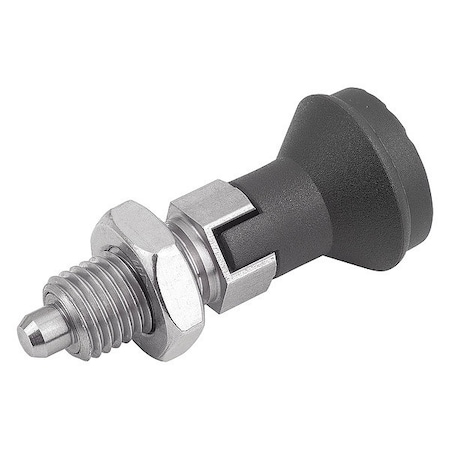 Indexing Plunger D1= M20X1,5, D=10, Style D, Lockout Type W Locknut, Stainless Steel Not Hardened