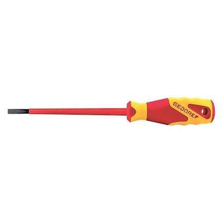 Insulated Screwdriver,Slotted,8mm Slotted 8mm X 1.2mm