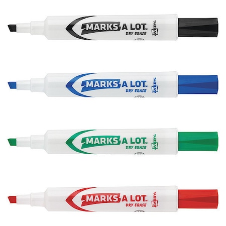 Desk-Style Dry Erase Markers,Chisel Tip,Assorted Colors